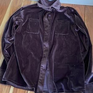 Velvet button up